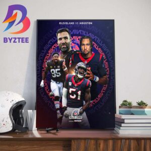 Cleveland Browns Vs Houston Texans In NFL Wild Card Art Decor Poster Canvas