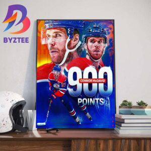 Congrats Connor McDavid Has Reached 900 NHL Career Points Art Decorations Poster Canvas