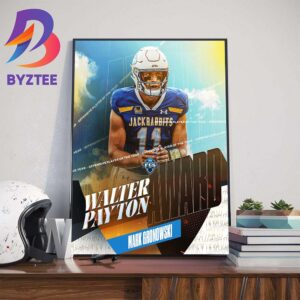 Congrats To South Dakota State QB Player Mark Gronowski Is The 2023 Walter Payton Award NCAA FCS Football Offensive Player Of The Year Art Decorations Poster Canvas