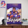 Congrats To The Kansas City Chiefs Are AFC West Champions For The 8th Straight Year Art Decorations Poster Canvas