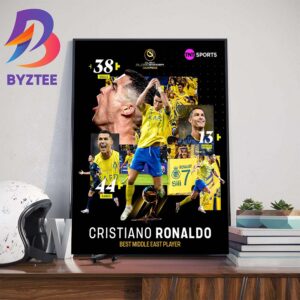 Congratulations To Cristiano Ronaldo Is The Dubai Globe Soccer Awards Best Middle East Player Art Decor Poster Canvas