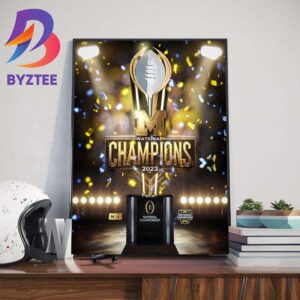 Congratulations To Michigan Wolverines Football Are 2023-24 National Champions College Football Championship Art Decor Poster Canvas