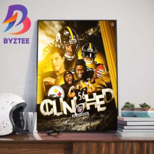 Congratulations To The Pittsburgh Steelers Clinched NFL Playoffs Art Decorations Poster Canvas