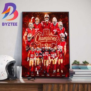 Congratulations to San Francisco 49ers Are 2023 NFC Champions Art Decor Poster Canvas