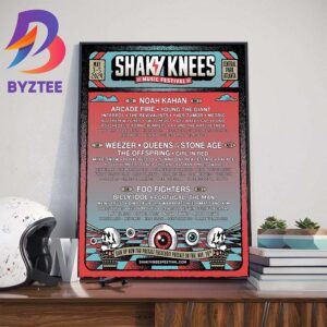 Foo Fighters Show At Shaky Knees Music Festival May 3-5 2024 Central Park Atlanta GA Art Decor Poster Canvas