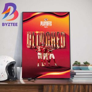 For Chiefs Kingdom And AFC West Champs Kansas City Chiefs Clinched NFL Playoffs Art Decorations Poster Canvas