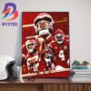 Congratulations To Travis Kelce Is the Most Receptions In NFL Postseason History Art Decor Poster Canvas