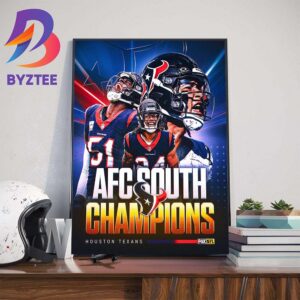 H-Town Hold It Down The Houston Texans Are AFC South Champions Art Decorations Poster Canvas