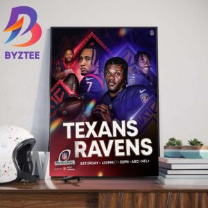 Houston Texans Vs Baltimore Ravens To Kick Off The Weekend For The NFL Divisional Art Decor Poster Canvas