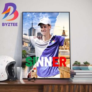 Jannik Sinner Is The First Italian Mens Singles Champions Australian Open Since 1976 Art Decor Poster Canvas