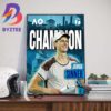 Jannik Sinner The First Grand Slam Title In AO Australian Open 2024 Art Decor Poster Canvas