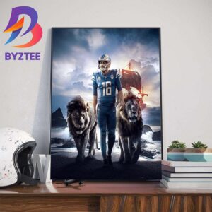 Jared Goff Leads The Detroit Lions To The NFC Championship Art Decor Poster Canvas