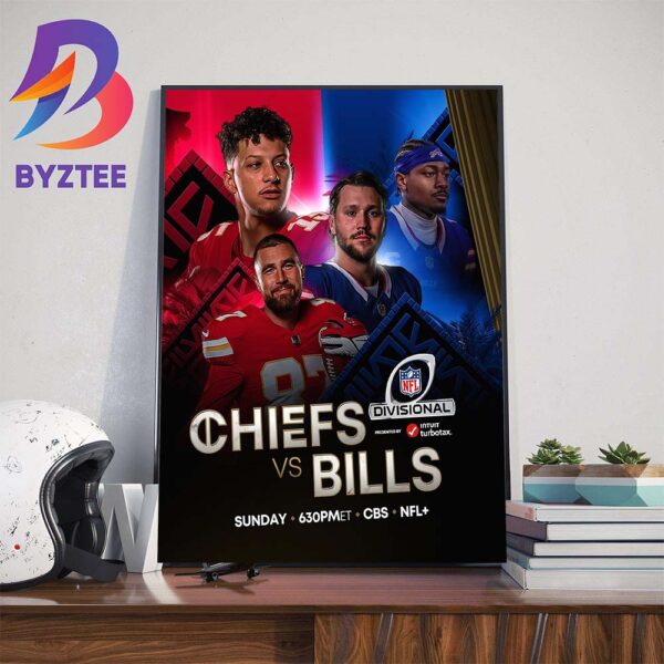 Kansas City Chiefs And Buffalo Bills Meet Up In The NFL Divisional Art Decor Poster Canvas