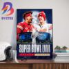 The Super Bowl LVIII Matchup Is Set For AFC Champions Kansas City Chiefs vs San Francisco 49ers NFC Champions Art Decor Poster Canvas