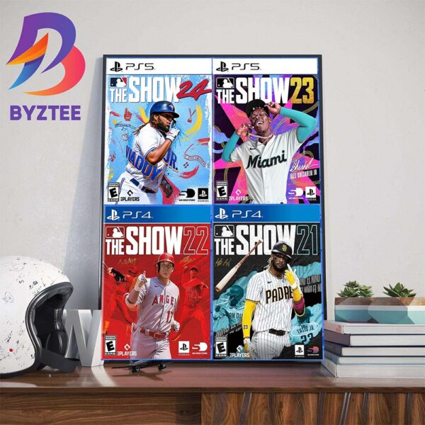 MLB The Show Cover From The Last Four Years 21 22 23 24 Art Decor Poster Canvas