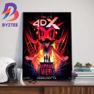 Madame Web Official Poster Feel It In 4DX Releases February 14th 2024 Art Decor Poster Canvas