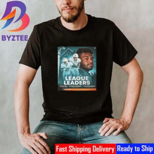 Miami Dolphins League Leaders With Tyreek Hill Raheem Mostert And Tua Tagovailoa Vintage T-Shirt
