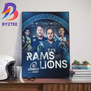 NFL Wild Card Los Angeles Rams vs Detroit Lions Stafford Back At Ford Field Art Decor Poster Canvas