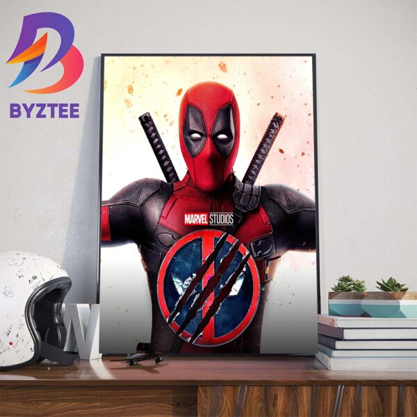 Official Poster Deadpool 3 Of Marvel Studios With Starring Ryan Reynolds Art Decor Poster Canvas