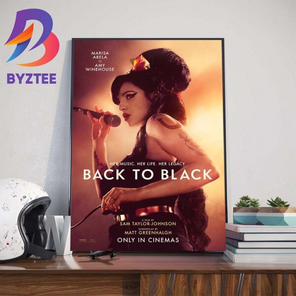 Official Poster For Back To Black with Marisa Abela Is Amy Winehouse Art Decor Poster Canvas