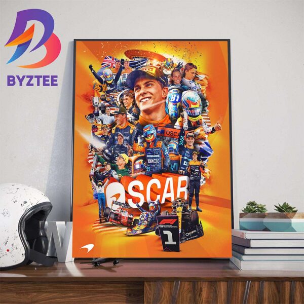 Official Poster Season Two Oscar Piastri 2024 McLaren F1 Team Art Decorations Poster Canvas
