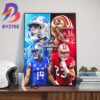 Patrick Mahomes x Travis Kelce For Most Combined TDs In NFL Postseason History Art Decor Poster Canvas