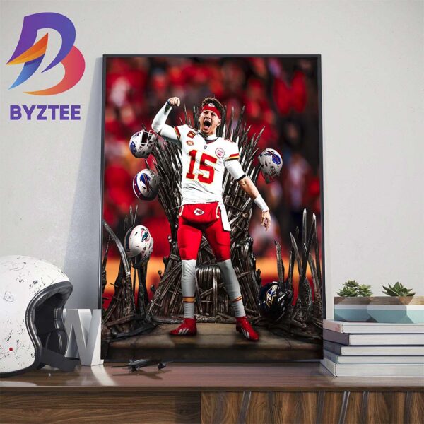 Patrick Mahomes And The Chiefs Are Kings Of The AFC Once Again Art Decor Poster Canvas