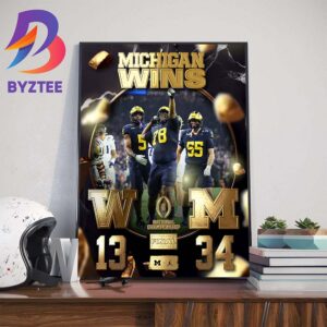 Perfection The Michigan Wolverines Football Are 2023-2024 National Champions Art Decor Poster Canvas