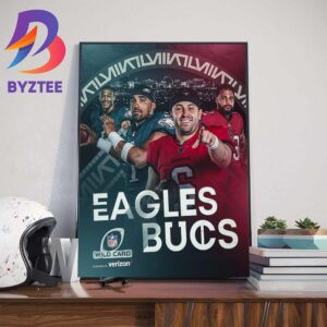 Philadelphia Eagles Vs Tampa Bay Buccaneers In NFL Wild Card Art Decor Poster Canvas