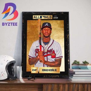 Ronald Acuna Jr Winning 2023 All-MLB First Team Art Decorations Poster Canvas