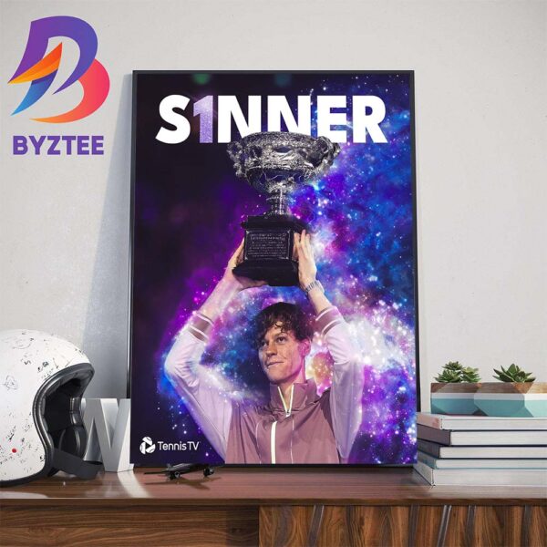 S1nner Jannik Sinner Is Winner Australian Open 2024 Art Decor Poster Canvas