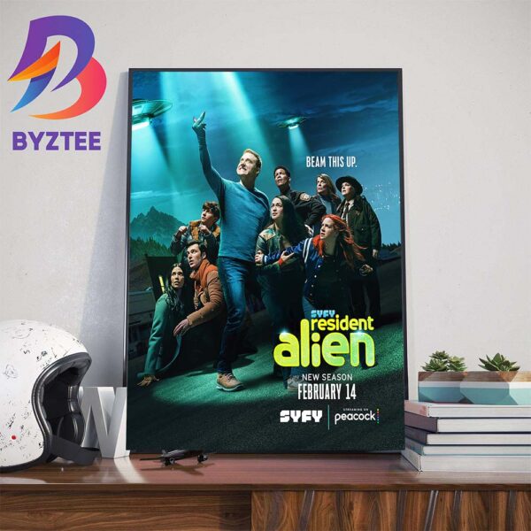 SYFY Resident Alien Season 3 February 14th 2024 Art Decor Poster Canvas
