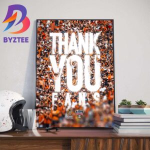 Texas Longhorns Football Thank You Fans Longhorn Nation For An Incredible Season Art Decorations Poster Canvas
