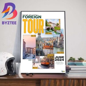 The Bears Are Headed Abroad Baylor Bears Womens Volleyball Foreign Tour June 2024 Art Decor Poster Canvas