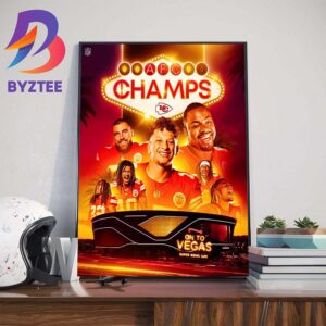 The Chiefs Kingdom Kansas City Chiefs Are AFC Champions For The 4th Time In The Last 5 Years Art Decor Poster Canvas