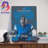 The Detroit Lions RB Jahmyr Gibbs For First Lions Rookie RB To Produce 2 TDs In A Single Postseason Art Decor Poster Canvas