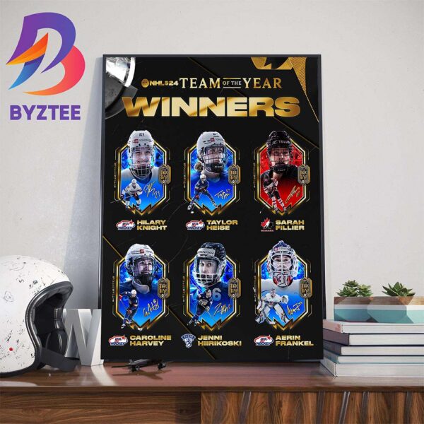 The EA Sports NHL 24 Womens Team Of The Year Winners Art Decor Poster Canvas