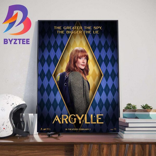 The Greater The Spy The Bigger The Lie Bryce Dallas Howard As Elly Conway In Argylle Movie Official Poster Art Decorations Poster Canvas