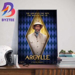 The Greater The Spy The Bigger The Lie Samuel L Jackson As TBA In Argylle Movie Official Poster Art Decorations Poster Canvas