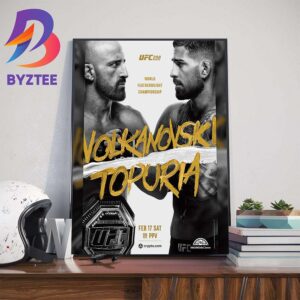 The Official Poster For UFC 298 World Featherweight Championship Art Decor Poster Canvas