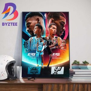 The Top 2 Picks Of The 2023 NBA Draft Face Off Art Decor Poster Canvas