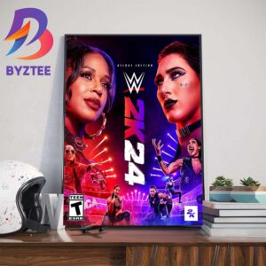 The WWE 2K24 Deluxe Edition Official Poster Art Decor Poster Canvas