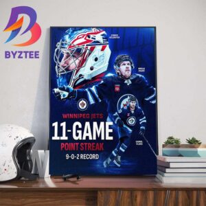 The Winnipeg Jets 11 Game Point Streak 9-0-2 Record Art Decorations Poster Canvas