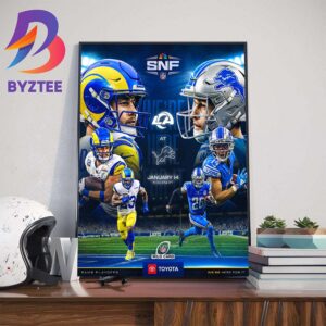 We Are Here For It Los Angeles Rams Vs Detroit Lions In NFL Wild Card Art Decor Poster Canvas