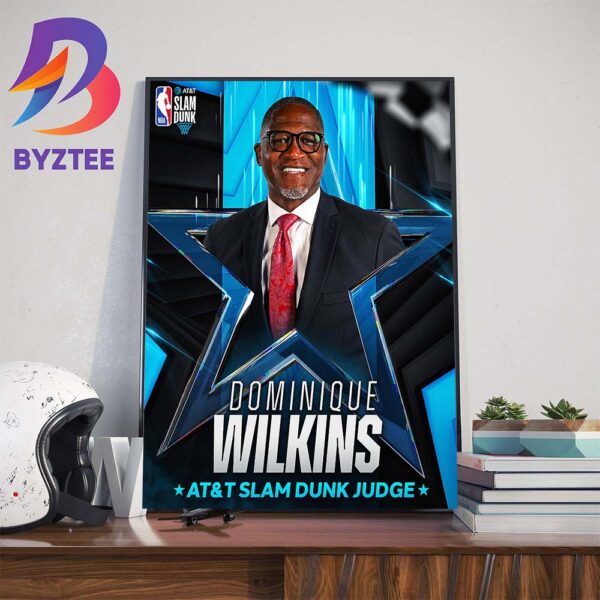 2024 AT and T Slam Dunk Judge Is Dominique Wilkins Art Decorations Poster Canvas