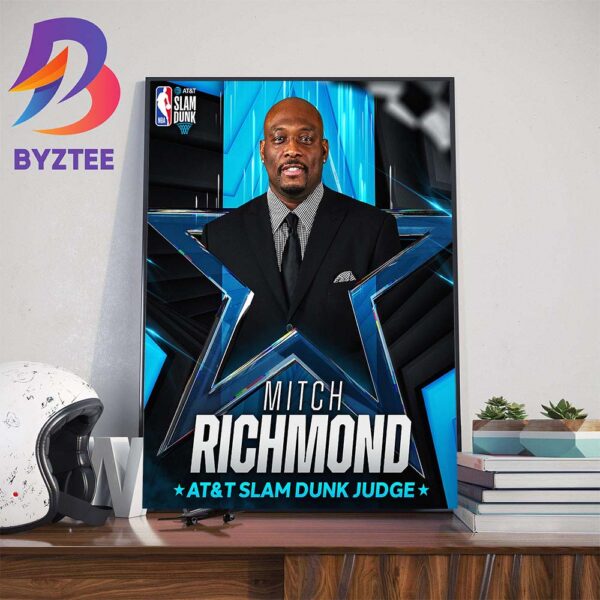 2024 AT and T Slam Dunk Judge Is Mitch Richmond Art Decorations Poster Canvas