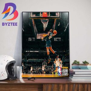 Bennedict Mathurin Dunk at Panini Rising Stars 2024 NBA All-Star Art Decorations Poster Canvas