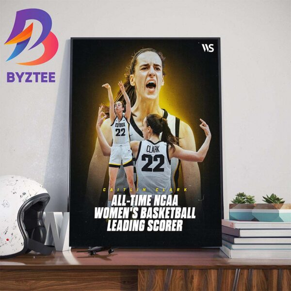 Caitlin Clark All-Time NCAA Womens Basketball Leading Scorer Art Decorations Poster Canvas