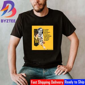 Caitlin Clark Becomes NCAA Womens Basketball All-Time Scoring Leader Vintage T-Shirt