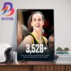 Caitlin Clark Break The NCAA Womens All-Time Scoring Record Art Decorations Poster Canvas